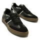 Zapatillas urban Mustang roy negras con cordones al tono y detalles blancos - Querol online