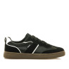 Zapatillas urban Mustang roy negras con cordones al tono y detalles blancos