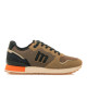 Zapatillas deportivas Mustang joggo classic arena con detalles en cuero y negro - Querol online