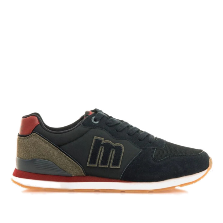 Zapatillas deportivas Mustang joggo classic azules con paneles en rojo y gris - Querol online