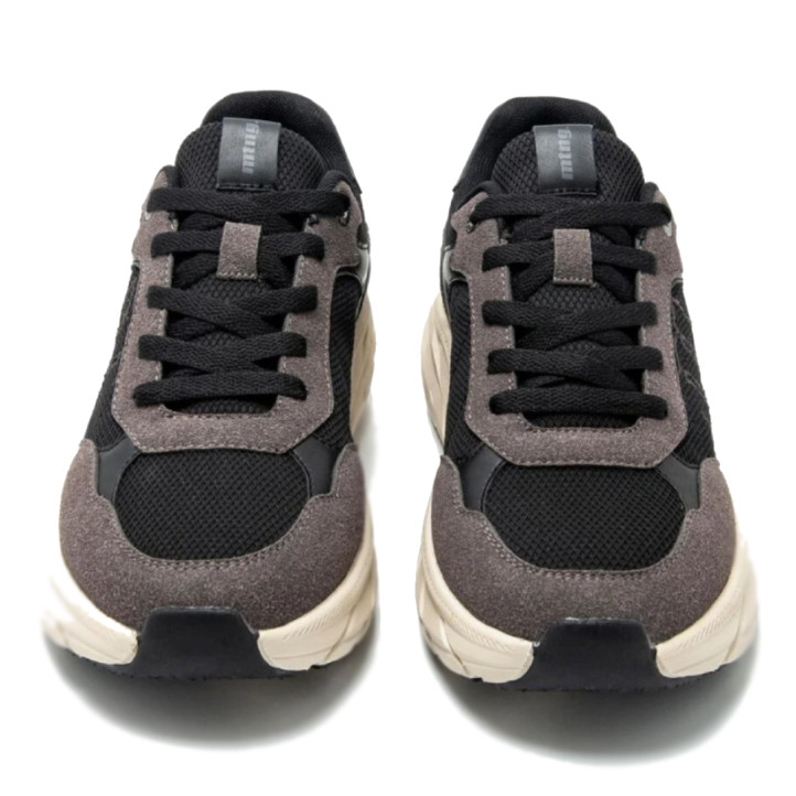 Zapatillas deportivas Mustang sinaka negras y grises con texturas - Querol online