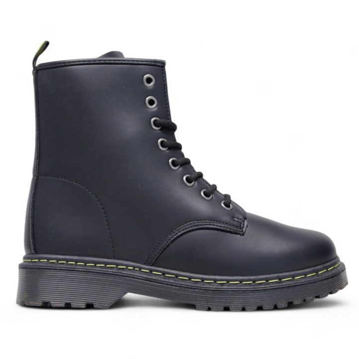 Botines Querol militares negros con cordones - Querol online