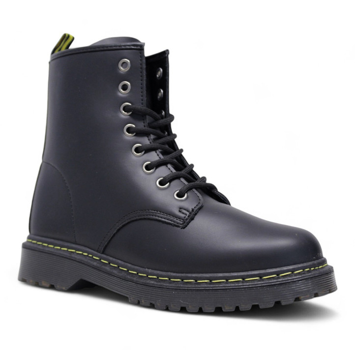 Botines Querol militares negros con cordones - Querol online