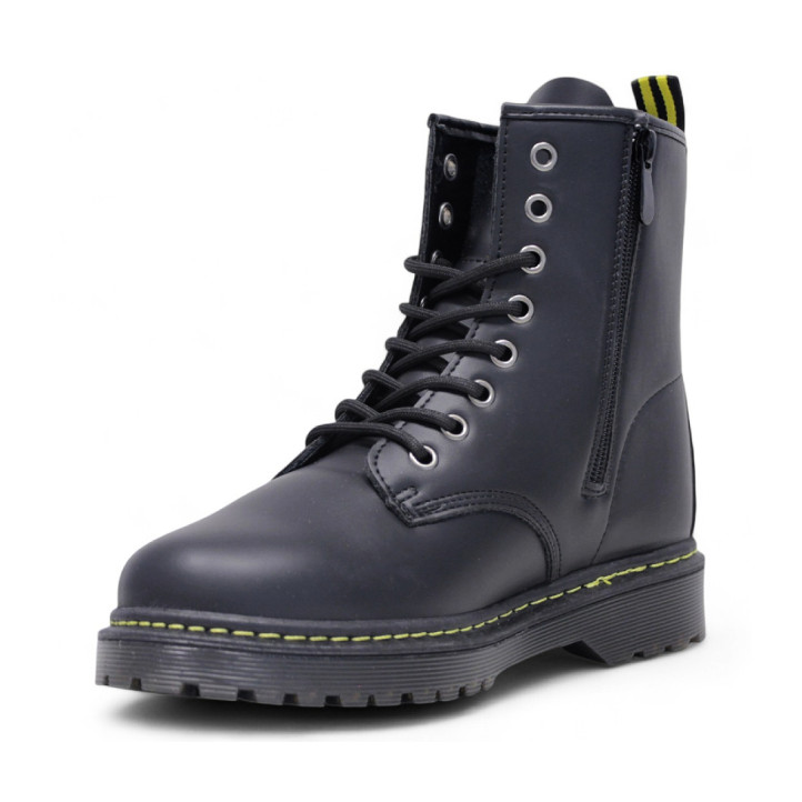 Botines Querol militares negros con cordones - Querol online