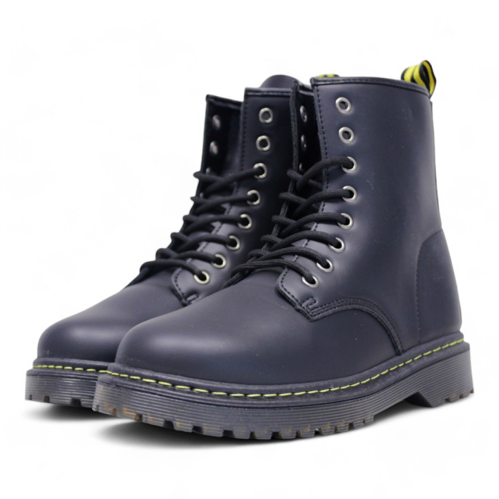 Botines Querol militares negros con cordones - Querol online