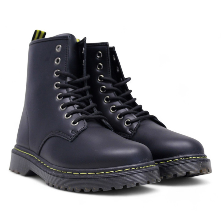 Botines Querol militares negros con cordones - Querol online