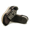 Zapatillas deportivas Mustang joggo track negras con detalles grises y cordones al tono