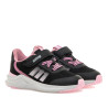 Zapatillas deporte Mustang somo negras y rosas con velcro y cordones de velcro