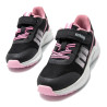 Zapatillas deporte Mustang somo negras y rosas con velcro y cordones de velcro