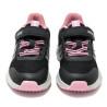 Zapatillas deporte Mustang somo negras y rosas con velcro y cordones de velcro