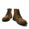 Botins Mustang daris marrons amb cordons i cremallera