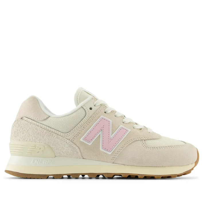 Sabatilles urban New Balance 574 linen con mid century pink y sea salt - Querol online