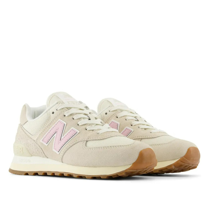 Sabatilles urban New Balance 574 linen con mid century pink y sea salt - Querol online