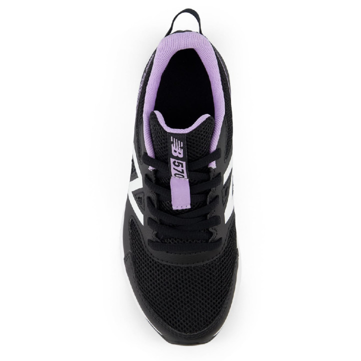 Zapatillas deporte New Balance 570v3 negras con interior lila - Querol online