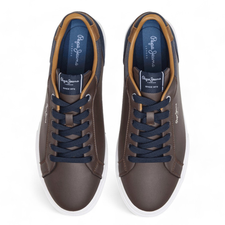 Sabates sport Pepe Jeans marrons kenton court - Querol online