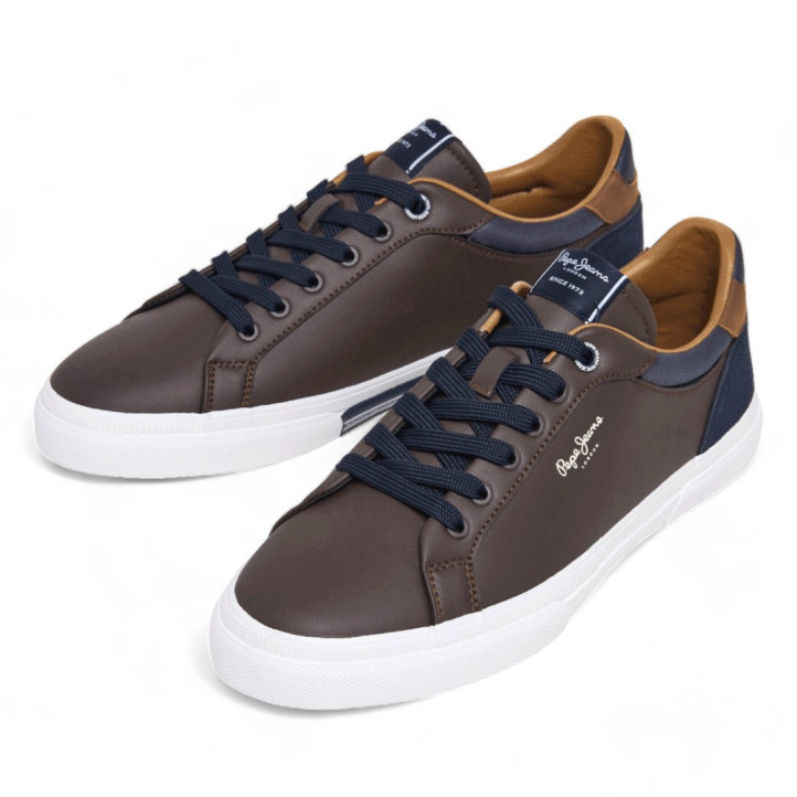 Sabates sport Pepe Jeans marrons kenton court - Querol online