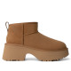 Botas tacón UGG Classic Ultra Mini New Heights color chestnut - Querol online