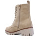 Botins plans beige amb sola gruixuda i cordons - Querol online