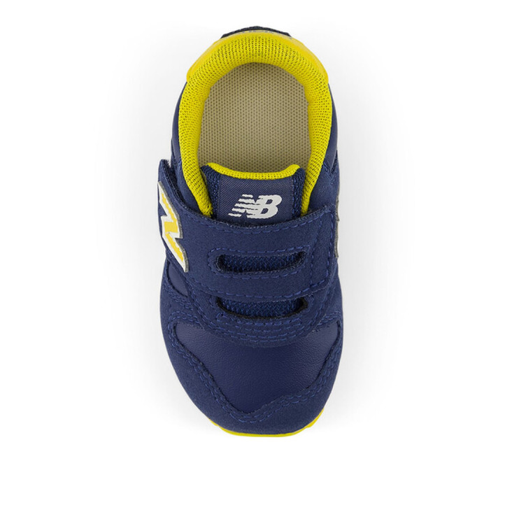 Zapatillas deporte New Balance 373 hook & loop azules con detalles amarillos - Querol online