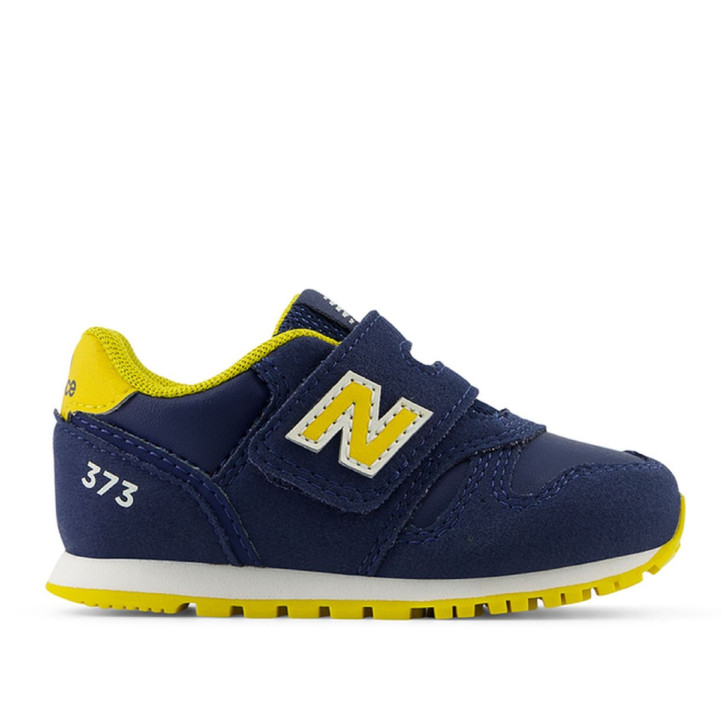 Sabatilles esport New Balance 373 hook & loop blaves amb detalls grocs - Querol online