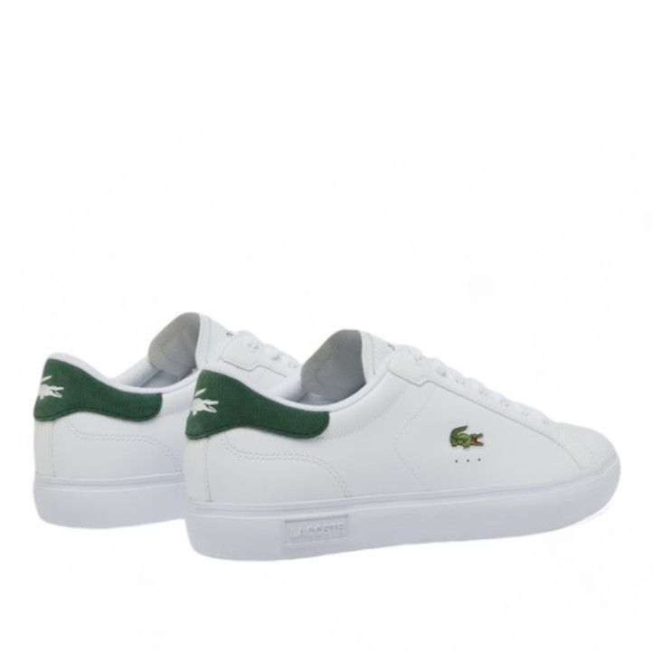 Zapatos sport Lacoste powercourt blancas con detalles verdes - Querol online