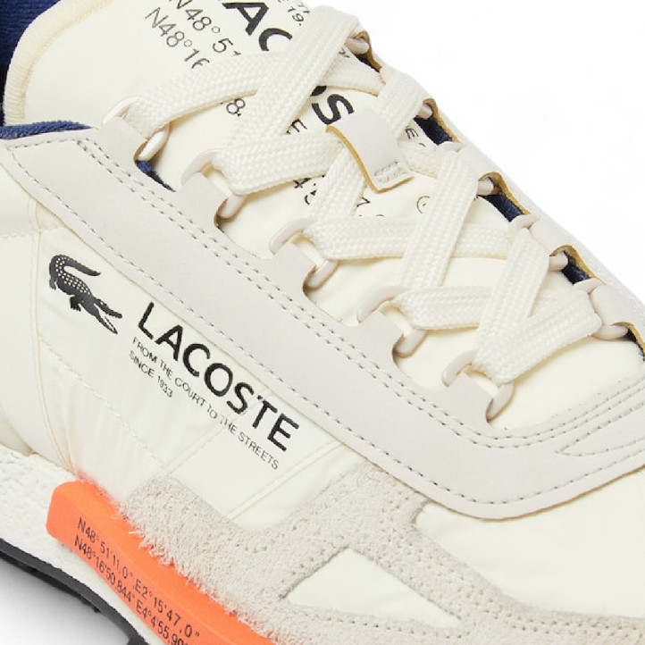 Zapatillas deportivas Lacoste elite active hueso con detalles de colores - Querol online