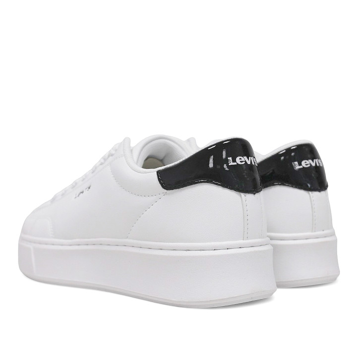 Zapatillas urban Levi's Amber blancas con detalle trasero en negro brillante - Querol online