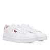 Zapatillas deporte Levi's Avenue blancas con detalle trasero en rosa empolvado
