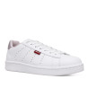 Zapatillas deporte Levi's Avenue blancas con detalle trasero en rosa empolvado