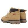 Botines Levi's Jax Plus marrones con cordones amarillos y negros