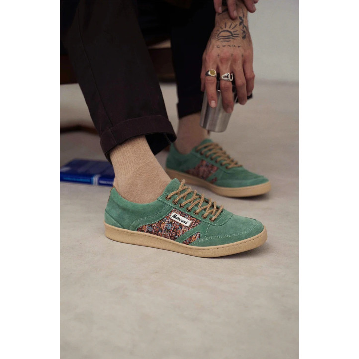 Zapatillas lona Morrison Nineties Maya verde menta - Querol online