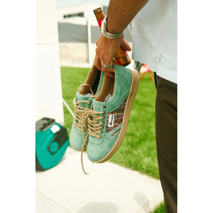 Zapatillas lona Morrison Nineties Maya verde menta - Querol online