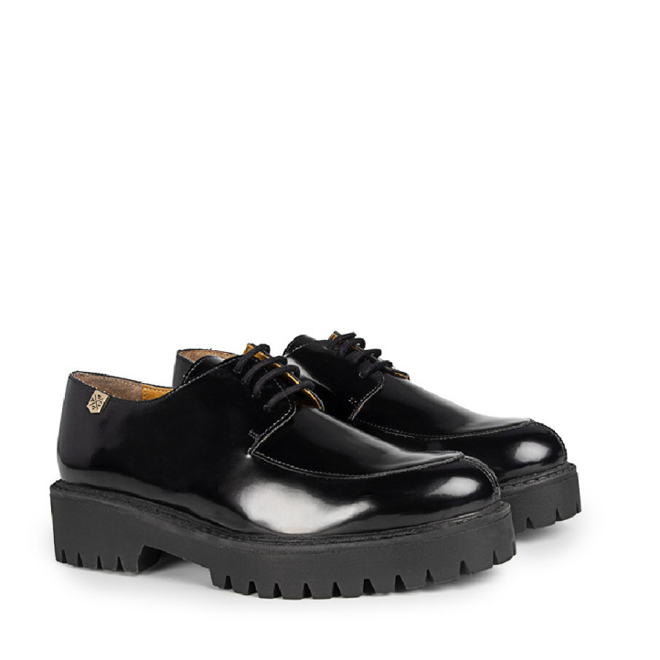 ZAPATOS CORDONES CERVANTES ANTIK NEGRO POPA - Querol online