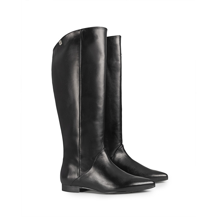 BOTA ISABEL PIEL NEGRO POPA - Querol online