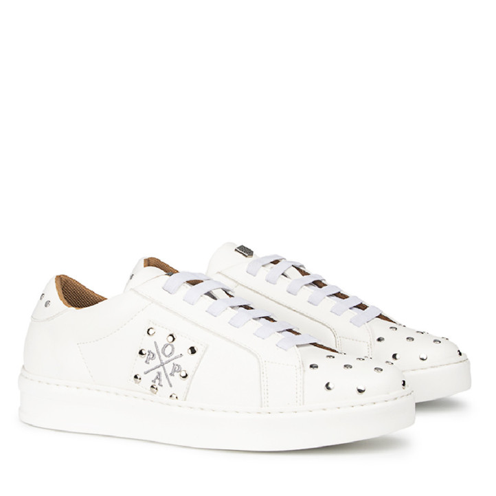 SNEAKER MACERA TACHAS NAPA BLANCO POPA - Querol online