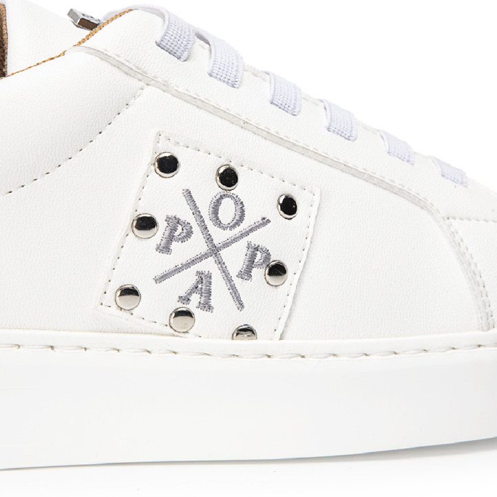 SNEAKER MACERA TACHAS NAPA BLANCO POPA - Querol online