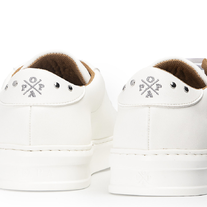 SNEAKER MACERA TACHAS NAPA BLANCO POPA - Querol online