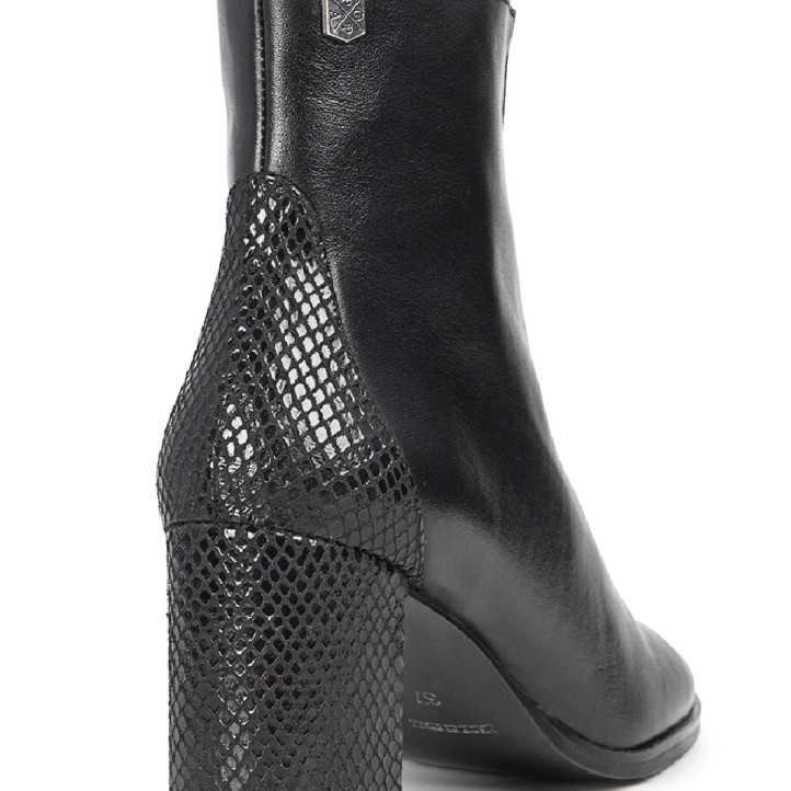 BOTIN CLEOPATRA PIEL NEGRO POPA - Querol online