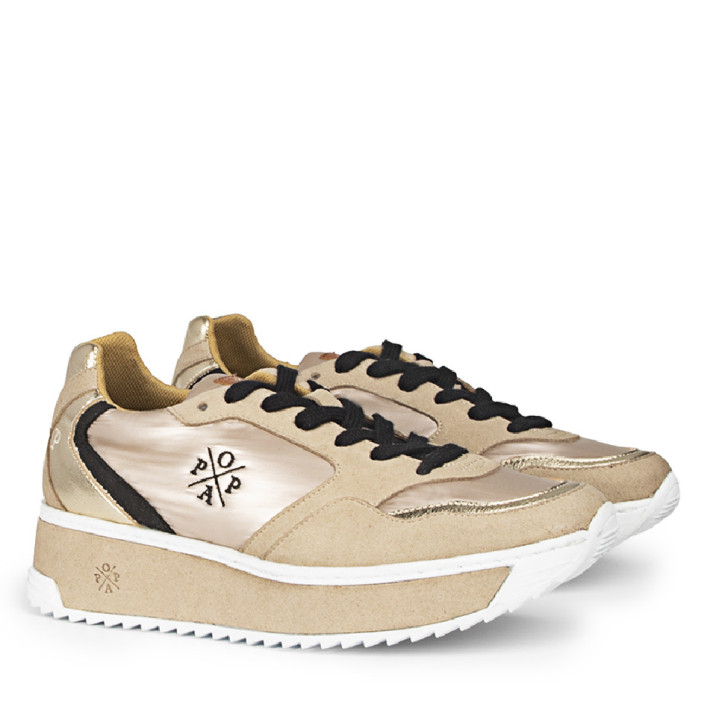 SNEAKER ALMANZOR LAMINADO ORO POPA - Querol online