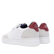 Zapatillas U.S. POLO ASSN. blancas con detalles en rojo y marino - Querol online