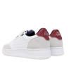 Zapatillas U.S. POLO ASSN. blancas con detalles en rojo y marino