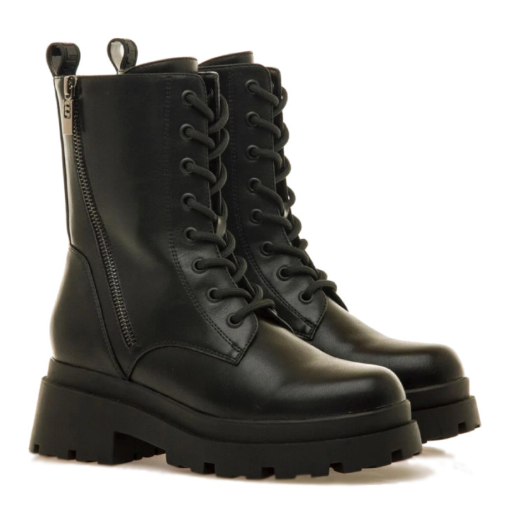 Botins plataforma Mustang missione estil militar amb cremallera lateral - Querol online