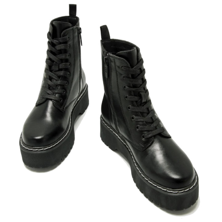 Botins plataforma Mustang stormy estil militar - Querol online