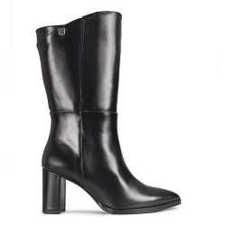 Botas tacón Popa Agatha negras de piel