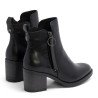 Botines tacón Porronet Jaela color negro con cremallera con tirador
