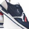 Zapatillas deportivas Pepe Jeans azules marino con detalles rojos britt road