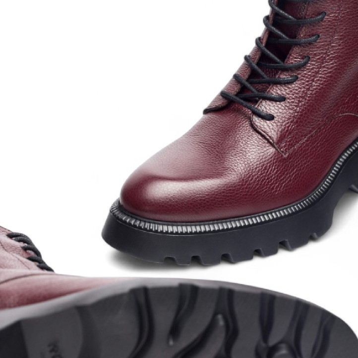 BOTIN PIEL ATARI BURDEOS ROJO WONDERS - Querol online