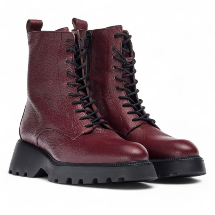 BOTIN PIEL ATARI BURDEOS ROJO WONDERS - Querol online