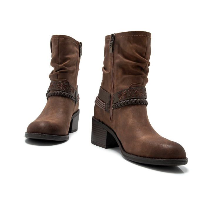 BOTINES DE MUJER MUSTANG PERSEA H MARRON 59348 58346 - Querol online