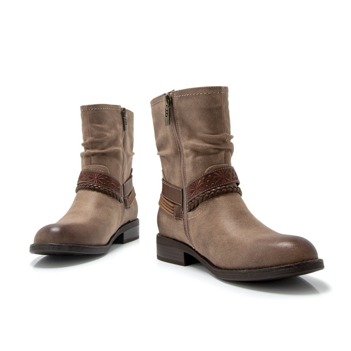 BOTINES DE MUJER MUSTANG PERSEA MARRON 59349 58342 - Querol online